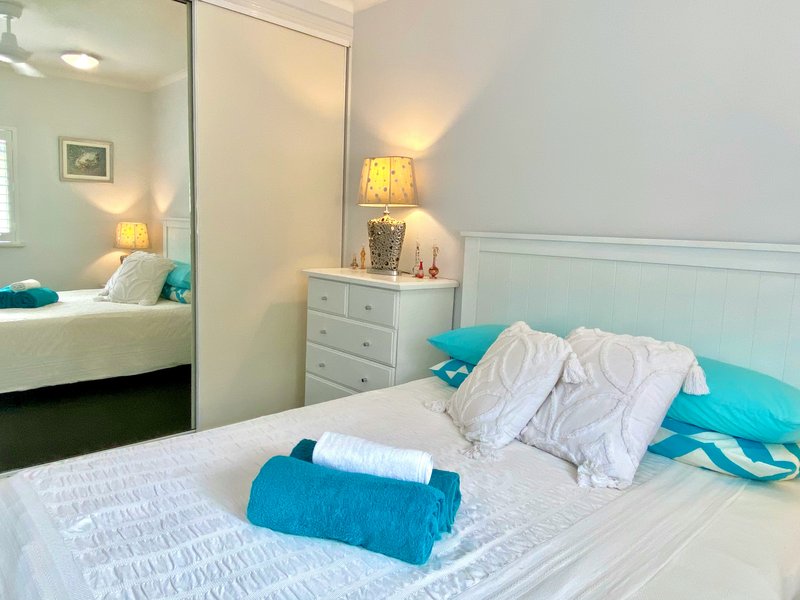 Clean vacation rental bedroom ready for guests in Quaker Hill