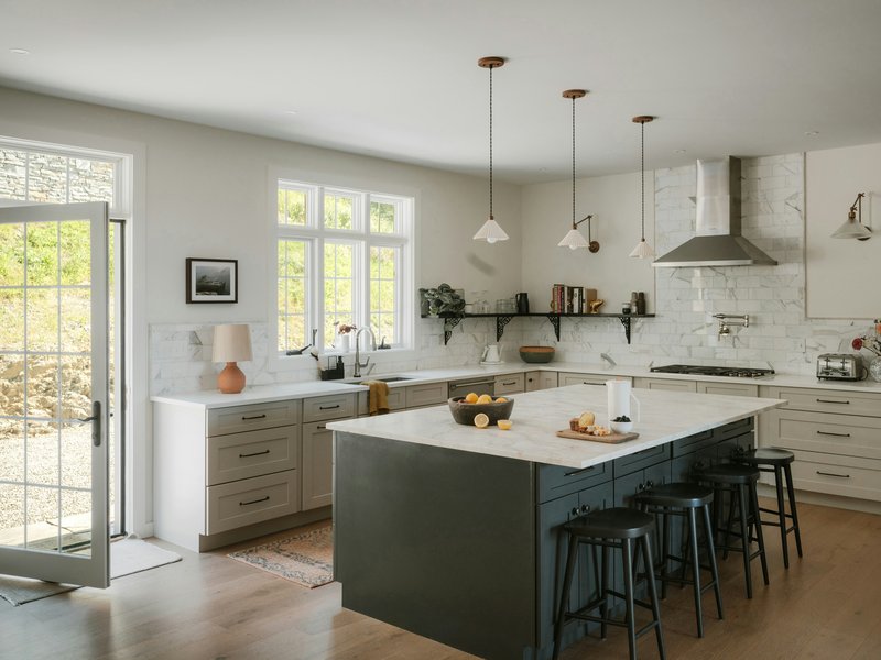 Spotless kitchen interior in Quaker Hill home