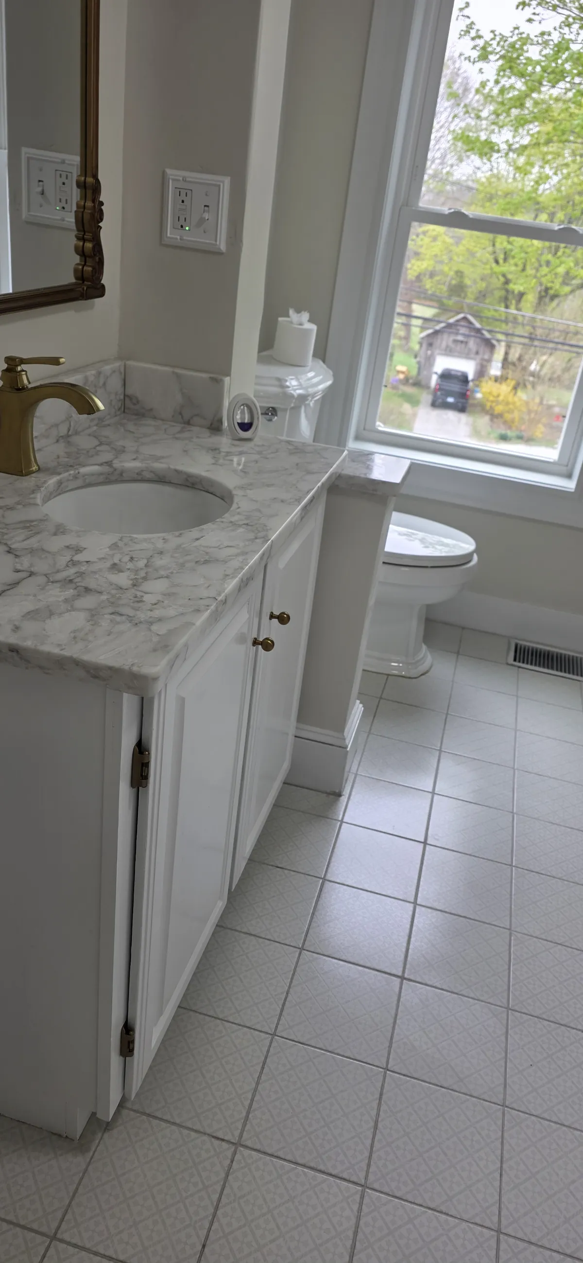 Gleaming hardwood floors after a full cleaning