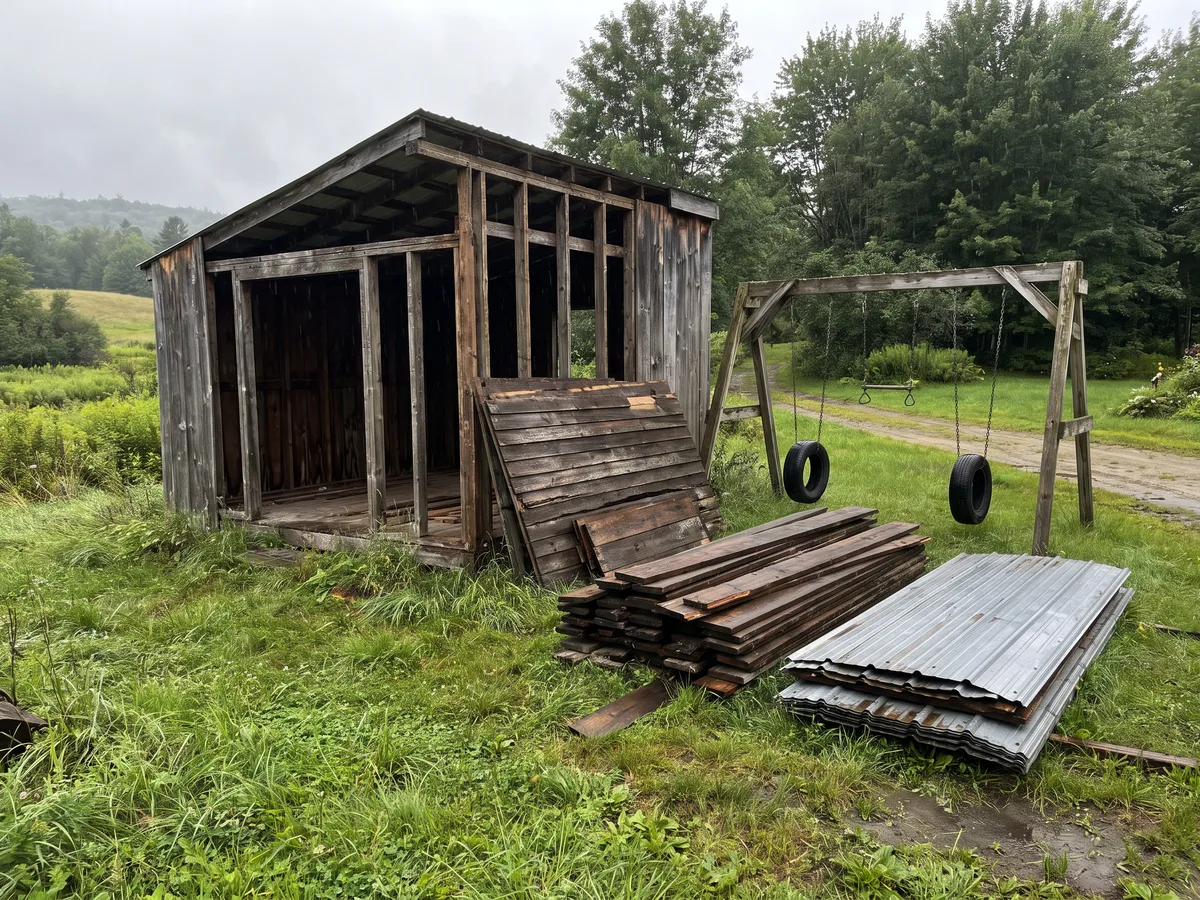 Shed and swing set removal service in Corinth