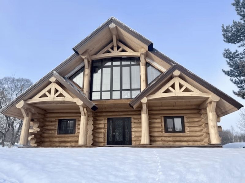 Professional log home staining and restoration